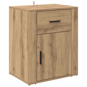 vidaXL Nachtkastje met lade Artisan Eiken 35 x 50 x 60 cm Bewerkt hout