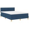 vidaXL Boxspringbed met kussen met hoofdeinde Blauw 140 x 190 cm Stof