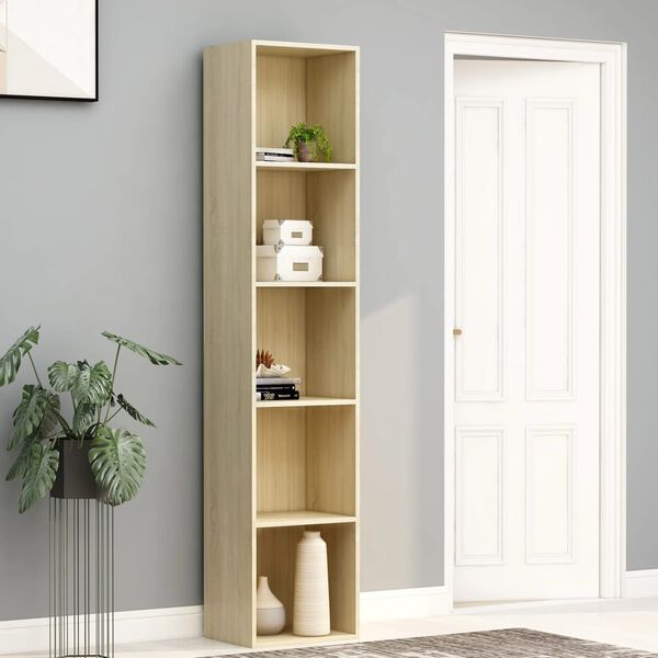 vidaXL Boekenkast 40x30x189 cm bewerkt hout sonoma eikenkleurig