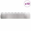 vidaXL Gazonranden 10 pcs Zilver 103 x 0,05 x 22 cm Roestvrij staal