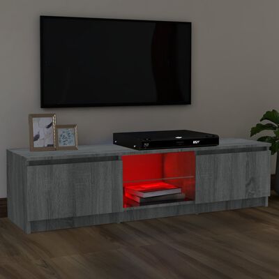 vidaXL Tv-meubel met LED-verlichting 120x30x35,5 cm grijs sonoma eiken
