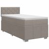 vidaXL Boxspringbed met matras met hoofdeinde Taupe 90 x 200 cm Stof