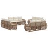 vidaXL Tuinbankenset 12 pcs Beige en Cr&egrave;me Wit poly rattan