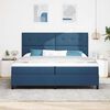 vidaXL Boxspringbed met matras met hoofdeinde Blauw 200 x 200 cm Stof