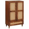 vidaXL Hoge Kast Bruin 60 x 33,5 x 100 cm Massief Mango Hout