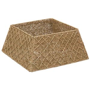 vidaXL Kerstboomkraag Vierkant Naturel 50 x 50 x 25 cm Zeegras