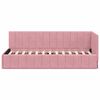 vidaXL Hoekbedframe met hoofdeinde Roze 80 cm x 200 cm Fluweel