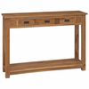 vidaXL Wandtafel Naturel 110 x 30 x 80 cm Massief Teakhout