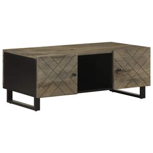 vidaXL Salontafel 100x54x40 cm massief mangohout zwart