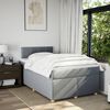 vidaXL Boxspring met matras stof lichtgrijs 120x190 cm