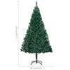 vidaXL Kunstkerstboom met verlichting en kerstballen 120 cm PVC groen