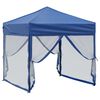 vidaXL Partytent inklapbaar met zijwanden 2x2 m blauw