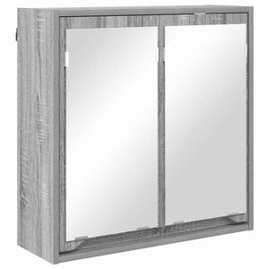 vidaXL Badkamer spiegelkast Grijs Sonoma 60 x 20 x 60 cm Bewerkt hout