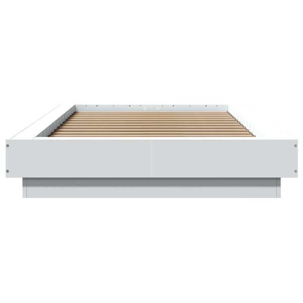 vidaXL Bedframe bewerkt hout wit 90x200 cm