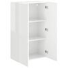 vidaXL TV-wandkast Hoogglans wit 59,5 x 31 x 100 cm Bewerkt hout