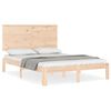 vidaXL Bedframe met hoofdbord massief hout