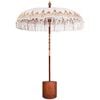 vidaXL Balinese parasol met basis Cr&egrave;me en bruin &Oslash; 180-190 cm