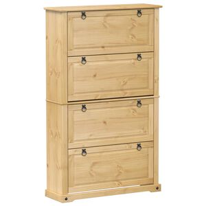 vidaXL Schoenenkast Corona 99x32x163,5 cm massief grenenhout