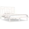 vidaXL Bedframe zonder matras massief grenenhout wit 180x200 cm