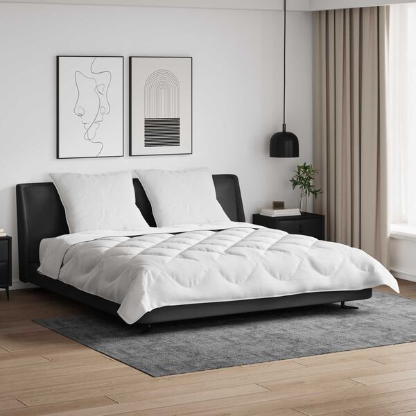 vidaXL Dekbed Set met kussen 3 pcs Wit Microfiber en Dons Feather