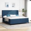 vidaXL Boxspring bed met matras met hoofdeinde Blauw 200 x 200 cm Stof