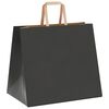 vidaXL Papieren zakken 50 st met hengsels 32x22x28 cm zwart