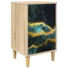 vidaXL Nachtkastje WIJHE Sonoma Eiken 36 x 33 x 60 cm Bewerkt hout