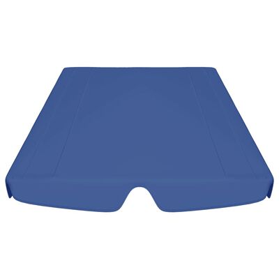 vidaXL Vervangingsluifel voor schommelbank 188/168x145/110 cm blauw