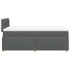 vidaXL Boxspring met matras stof donkergrijs 120x190 cm