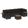 vidaXL Patio Sofa Set 8-zits Black
