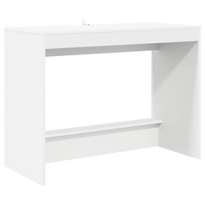 vidaXL Bed Bureau Wit Bewerkt hout 100 x 45 x 75 cm