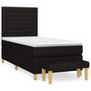 vidaXL Boxspring met matras stof zwart 90x200 cm