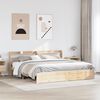 vidaXL Bedframe met hoofdbord massief grenenhout 180x200 cm
