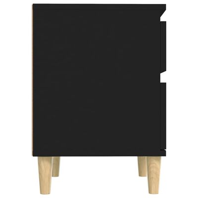 vidaXL Nachtkastje 40x35x50 cm zwart