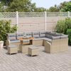 vidaXL Tuin Sofa Set met kussen met opslag 12 pcs Beige en Licht Grijs