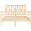 vidaXL Bedframe met hoofdbord massief hout 120x200 cm