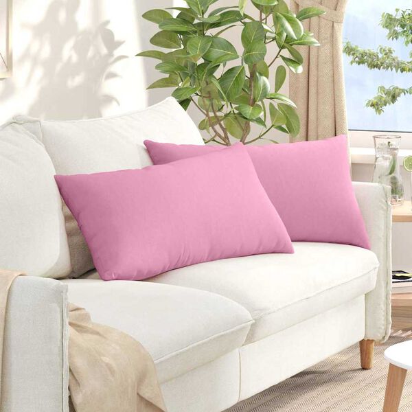 vidaXL Sofa Kussens 2 pcs Roze 80 x 40 cm Stof