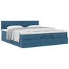vidaXL Ottoman bed met matras 160x200cm fluweel donkerblauw
