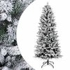 vidaXL Kunstmatige Inklapbare Kerstboom 150 cm PVC en PE Groen en Wit