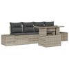 vidaXL Tuin Sofa Set 5 st Licht Grijs en Donker Grijs