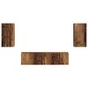 vidaXL Tv-meubelset 4 pcs Oudhout Bewerkt hout