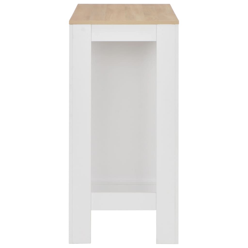 vidaXL Bartafel met schappen - Wit - 110x50x103 cm vidaXL Bartafel met schappen - Wit - 110x50x103 cm