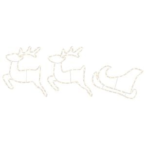 vidaXL Hert en slee kerstdecoratie LOVIISA 180 LED's Warmwit