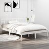 vidaXL Bedframe massief hout wit 120x190 cm
