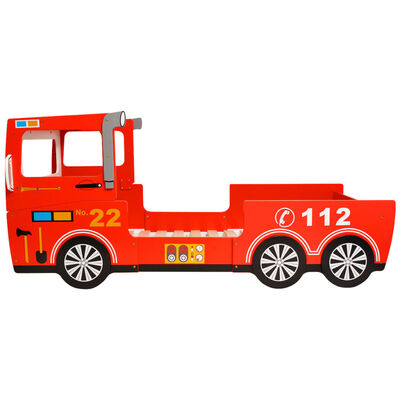 vidaXL Kinderbed brandweerwagen 200x90 cm rood