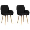 vidaXL Eettafelstoelen 2 st Stof Zwart 56,5 x 50 x 87,5 cm
