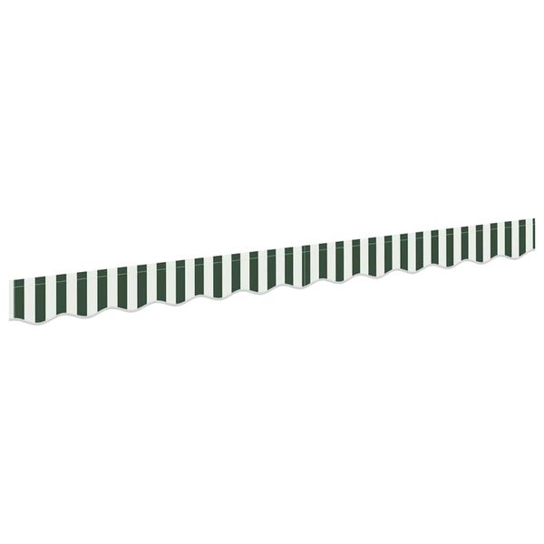 vidaXL Markies Valance Groen en Wit 580 x 20 cm Canvas
