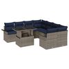 vidaXL Tuin Sofa Set 9 st Grijs poly rattan