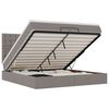 vidaXL Ottoman bed met matrassen en LED's 200x200cm stof taupe