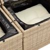 vidaXL 9-delige Loungeset met kussens poly rattan acacia beige